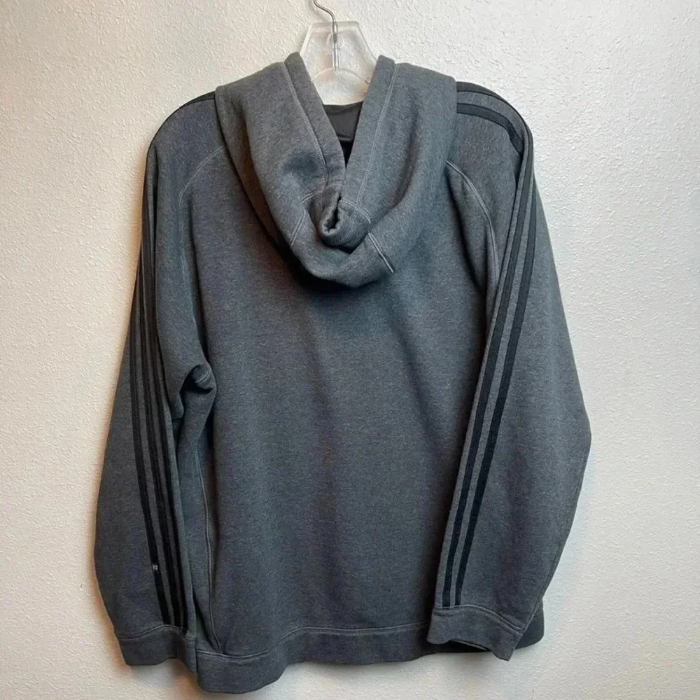 ADIDAS‎ grey and black hoodie Size: medium